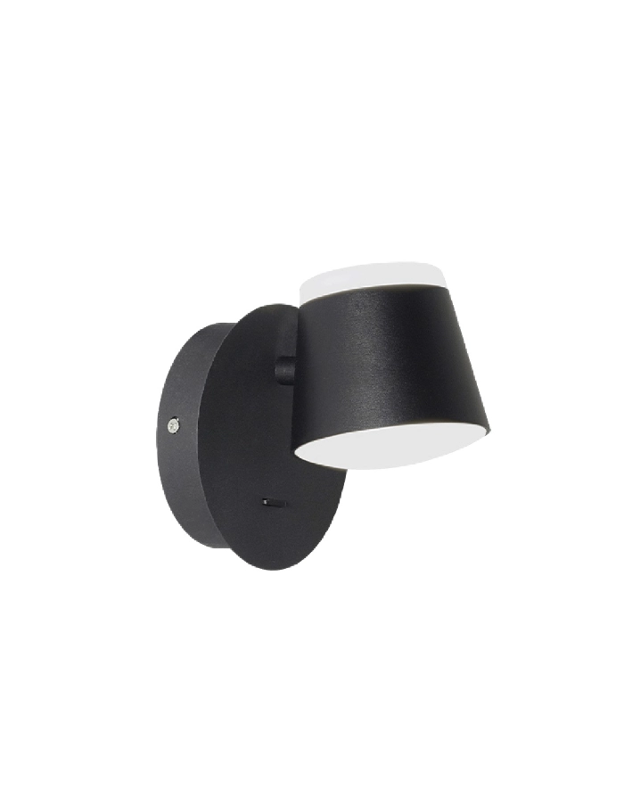 Aplique LED Gaia 8W Markas Iluminación negro luz cálida